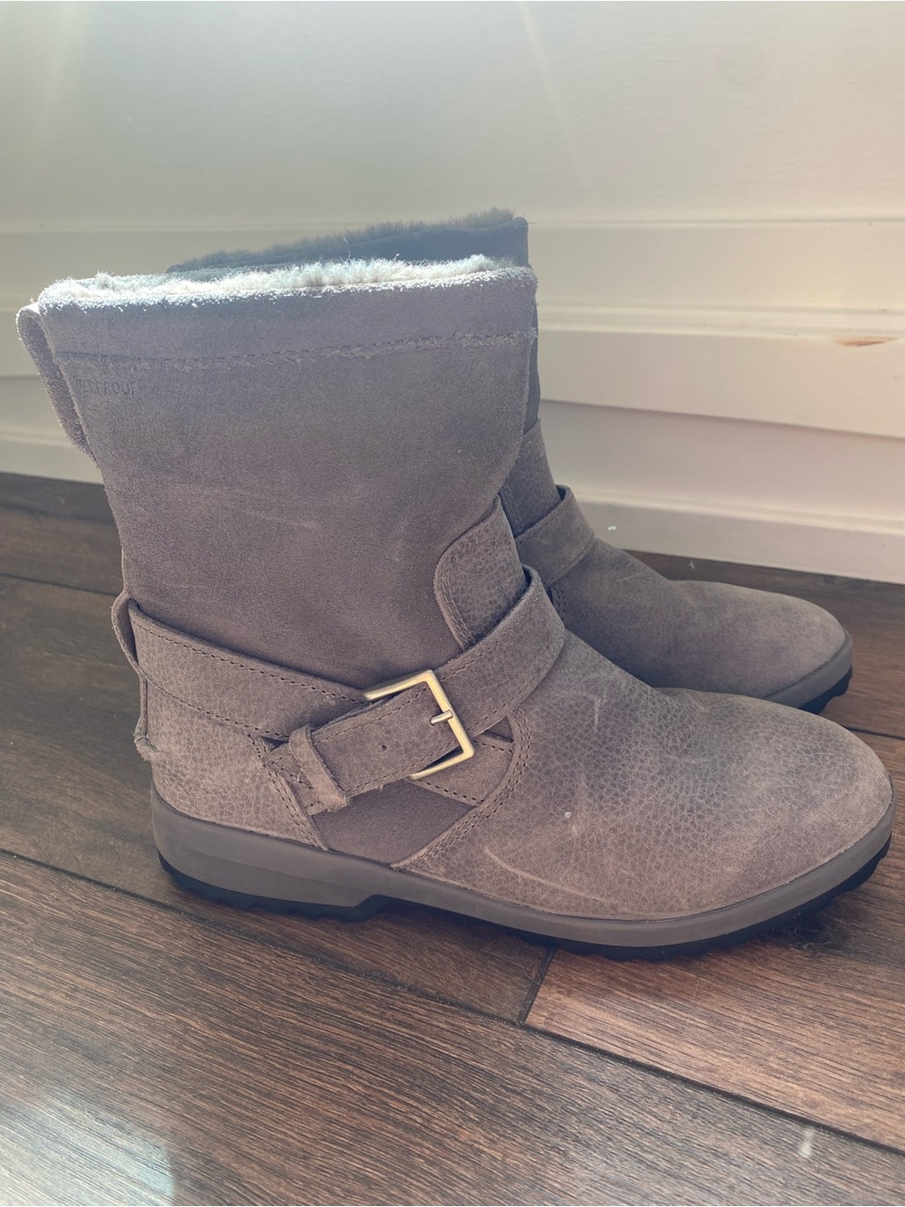 Sperry Maritime Step In Boots Womens 6 Gray Suede Waterproof Thinsulate STS86686